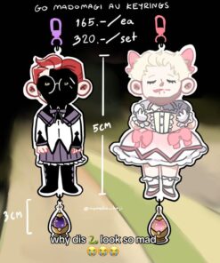 Good Omens - why dis 🐍 look so mad 😭😭😭 keyrings (set)