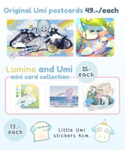 Original Umi, fanmerch Postcard and stickers